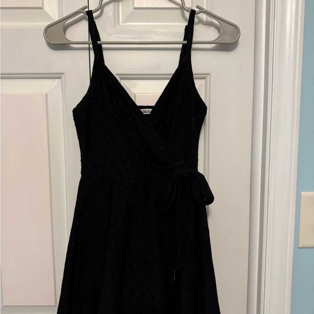 Floral cut outs Black Dress